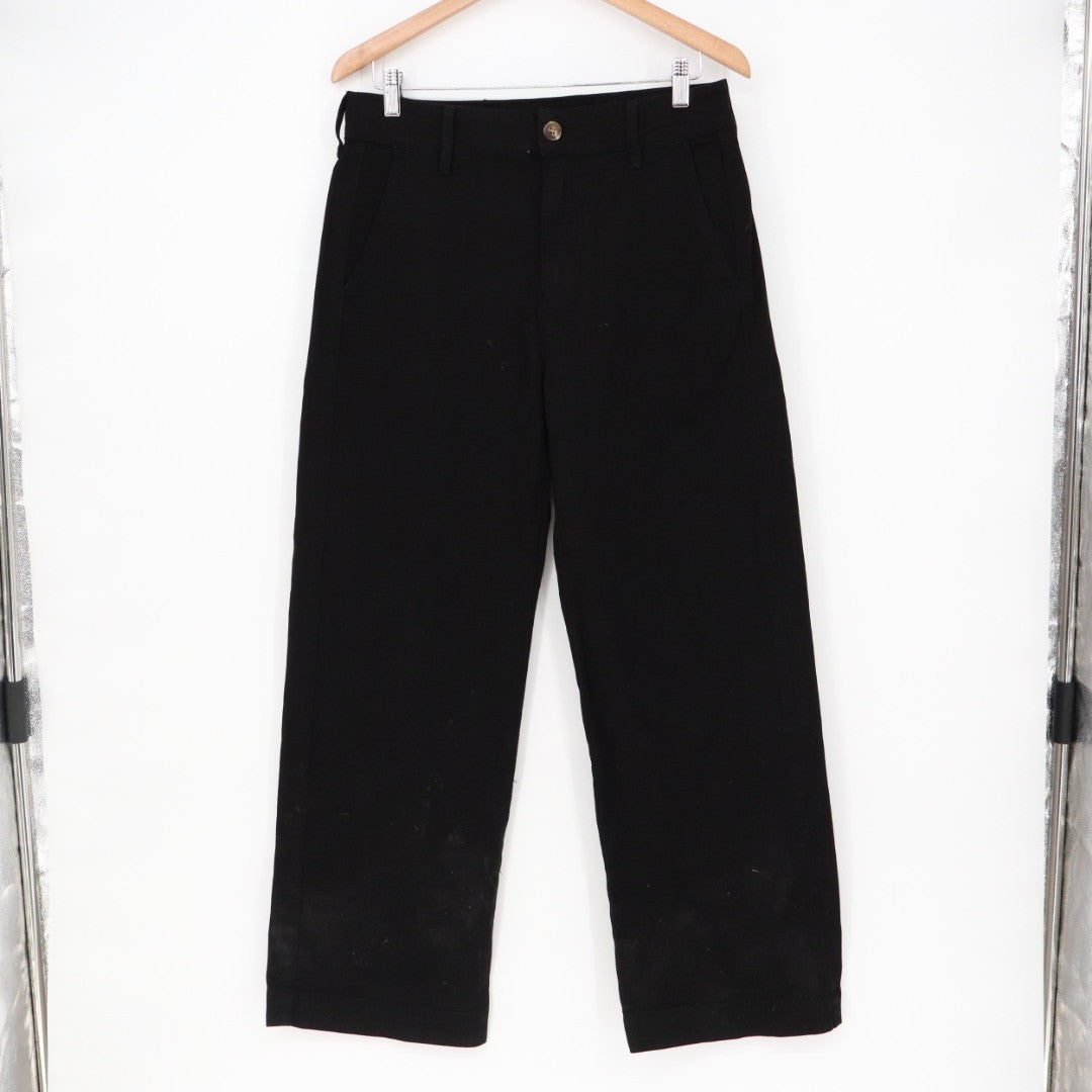 American Giant Chino Pants Womens 8 Black Cotton Stretch Slash Pockets Outdoor
