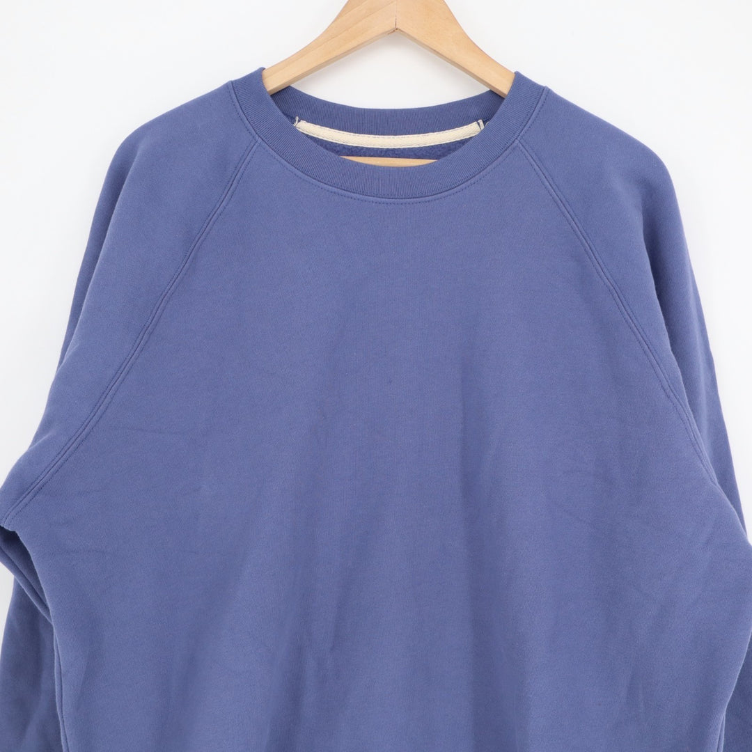 American Giant Midweight Sweatshirt Mens Large Blue Cotton Fleece Lined Pullover