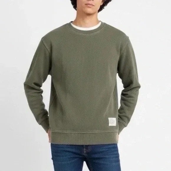 American Giant Vintage Washed Relaxed French Terry Crew Sweatshirt Men's L Green