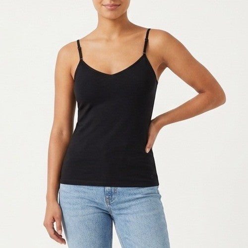 American Eagle Outfitters Camisole Top Womens M Black Stretch Adjustable Straps