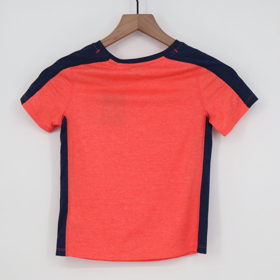 DSG Boys XS 6-7 Pieced Graphic Movement Tee Cabana Coral Basketball 1989 NEW