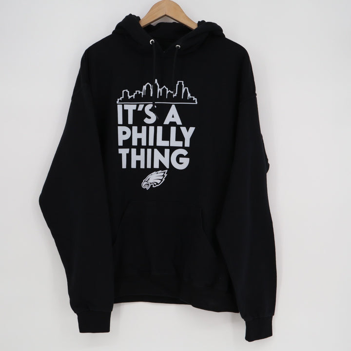 Philadelphia Eagles It's A Philly Thing Hoodie Mens Black Ribbed Kangaroo Pocket