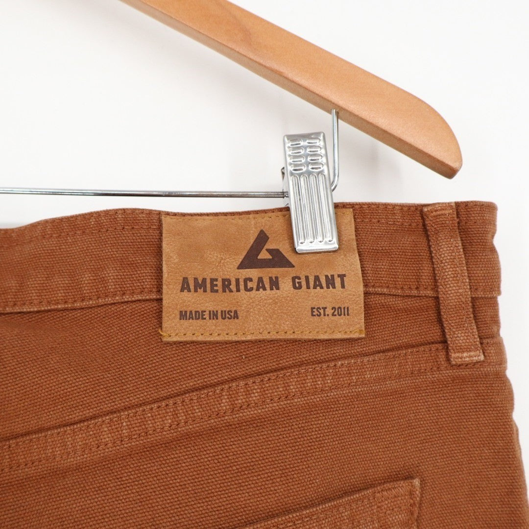 American Giant Jeans Mens 34x30 Ruste Denim High Rise Straight Leg Everyday Wear