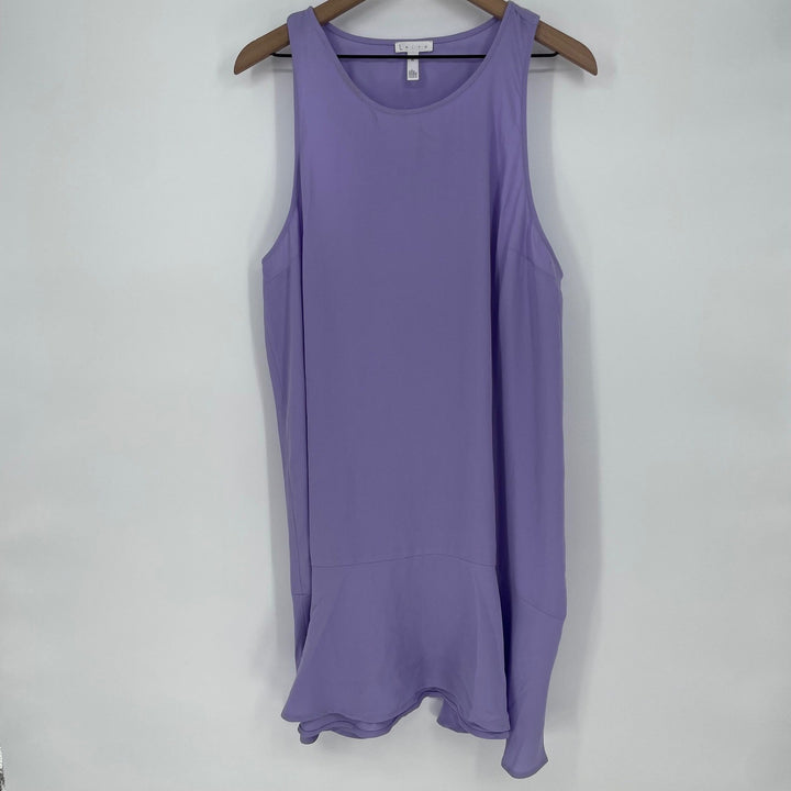 Leith Sleeveless Ruffle Hem Dress Lavender XL Lightweight Flowy