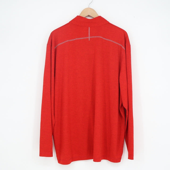 NFL Team Apparel New England Patriots Mens 2XL Red Quarter Zip Pullover