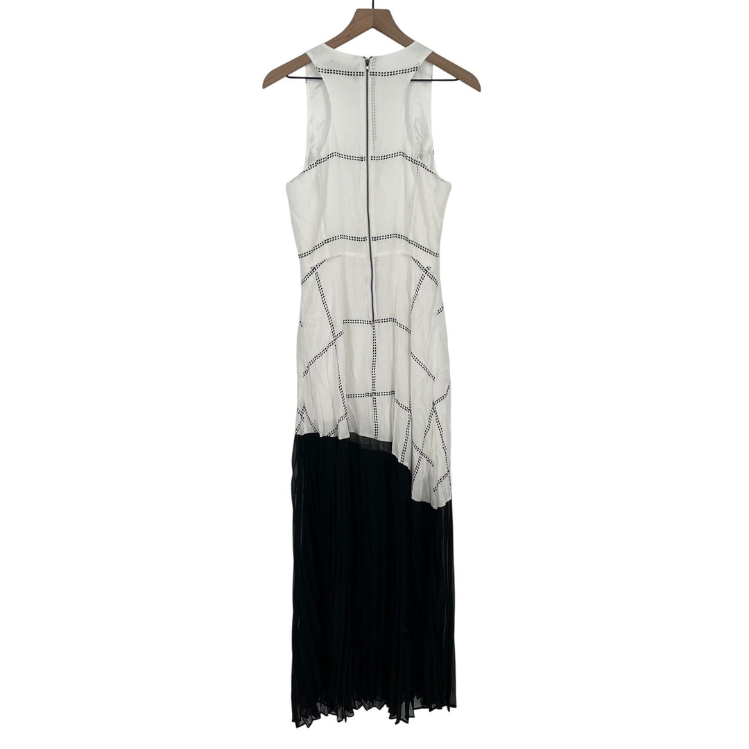 The Line & Dot Black and White Pleated Maxi Dress Size M