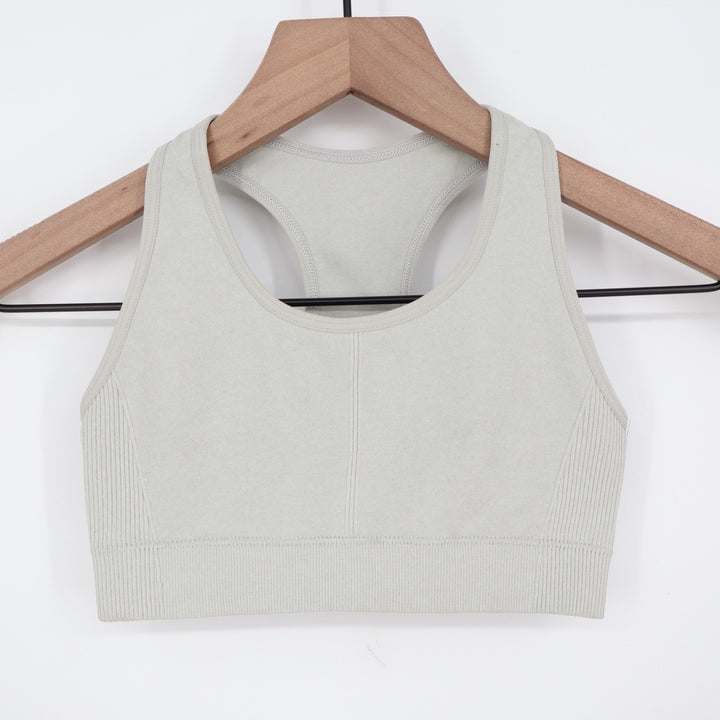 DSG Girls Seamless Core Bra Light Heather Grey Racerback Sports Top XS 6-7