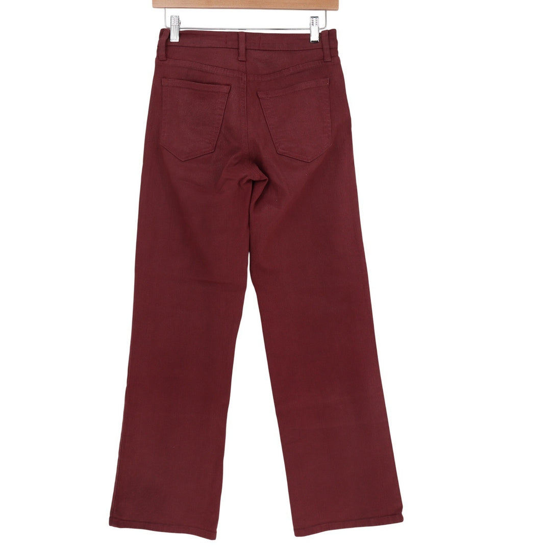 Just Black Denim Burgundy High Rise Straight Leg Jeans Made in USA BP469J-C 24