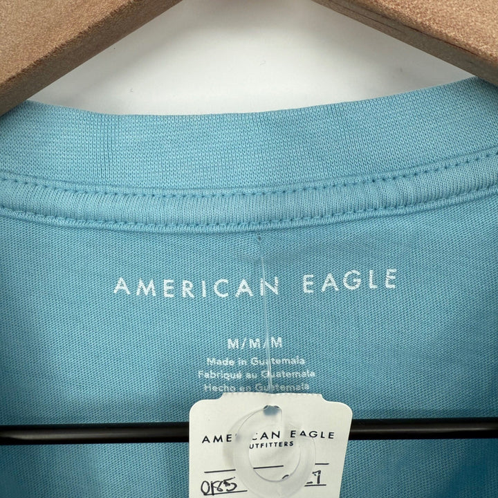 American Eagle Outfitters Mens Medium Blue Boombox Graphic T-Shirt