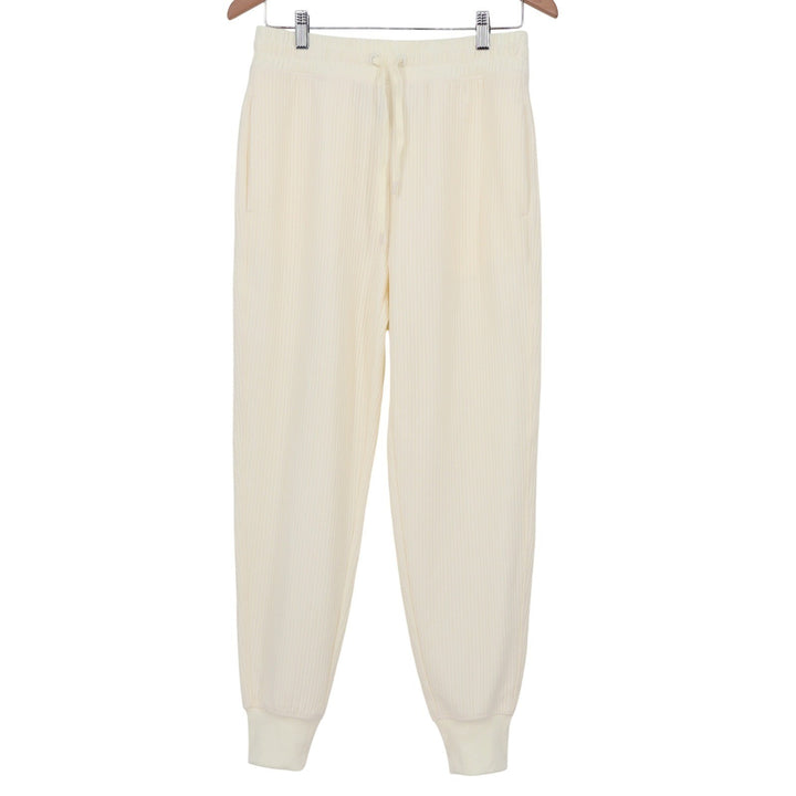 DSG So Soft Ottoman Jogger Womens XS Light Cream High Rise Ribbed Sweatpants NEW