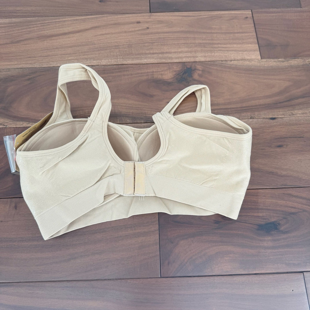 Truekind Daily Comfort Wirefree Shaper Bra Nude Seamless Stretch Bralette L