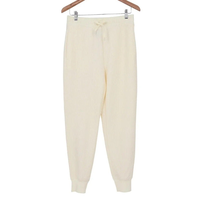 DSG So Soft Ottoman Jogger Womens XS Light Cream High Rise Ribbed Sweatpants