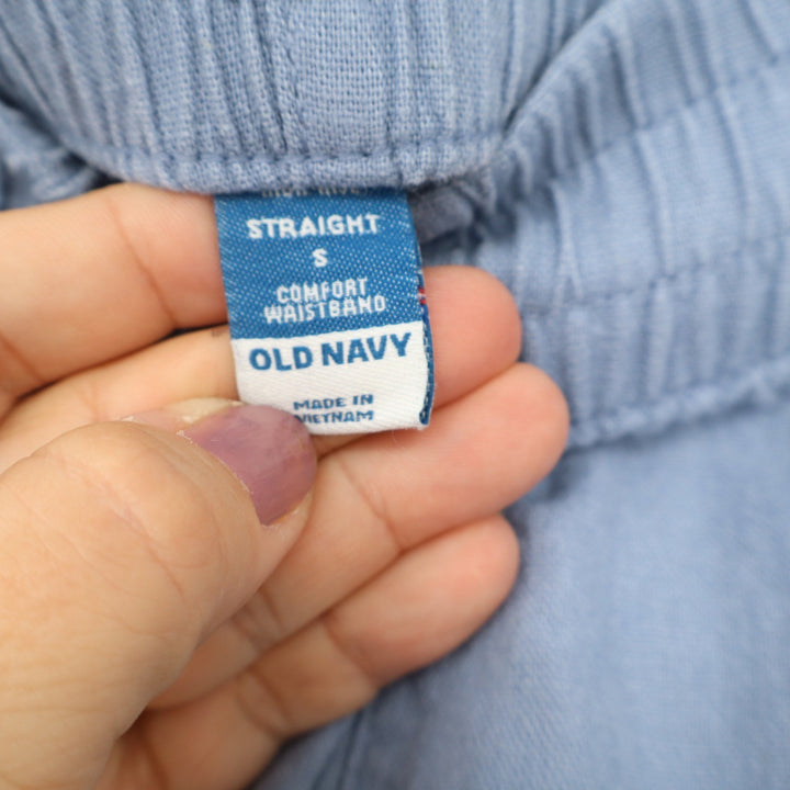 Old Navy Womens Small Light Blue High Rise Straight Comfort Waistband Pants