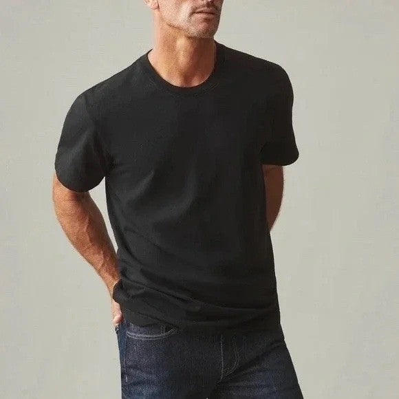 American Giant Mens XL Black Crew Neck T Shirt Made in USA Basic Cotton Tee