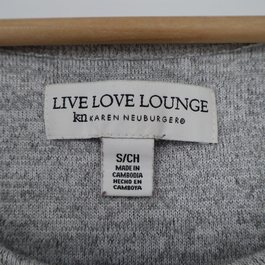 Live Love Lounge Karen Neuburger Leopard Print Tank Top Gray Small