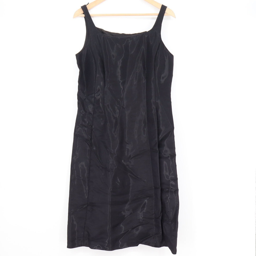 Nicole Miller Collection Vintage 90s Black Shimmer Shift Dress Size 12 USA Made