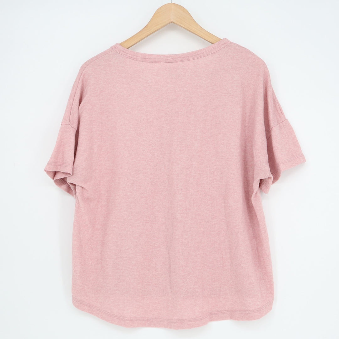 Danskin T Shirt Womens XL Light Pink Graphic Print Let's All Just Go Back to Bed