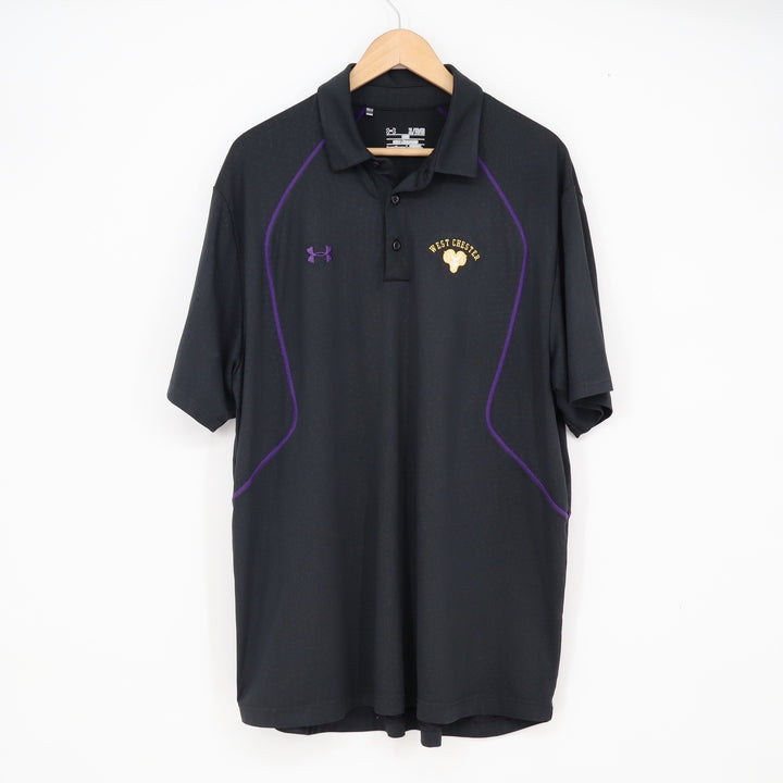 West Chester Under Armour Polo Mens XL Black NCAA Football HeatGear Excellent