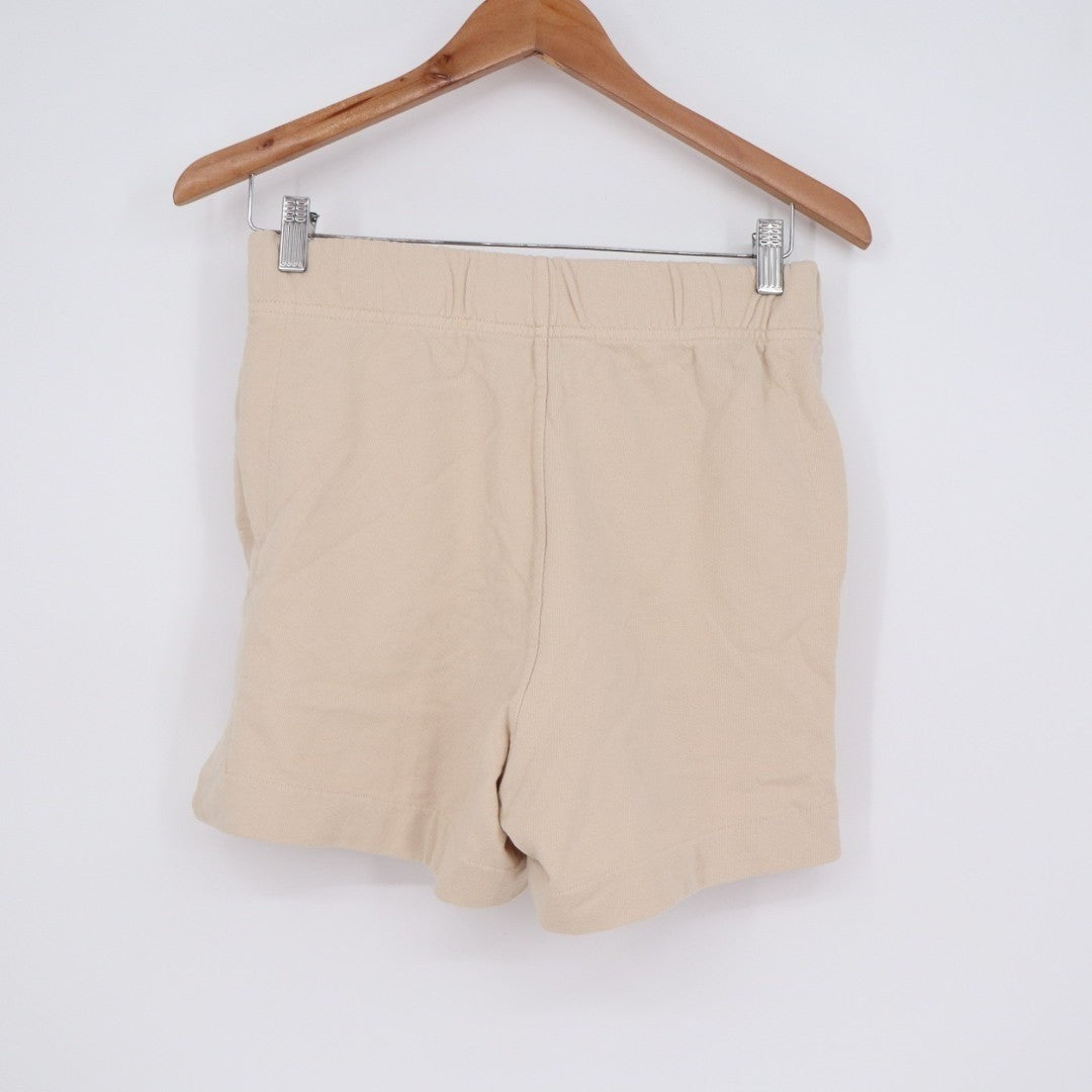 American Giant Side Slit French Terry Sweat Shorts Womens XS Beige Relaxed Fit