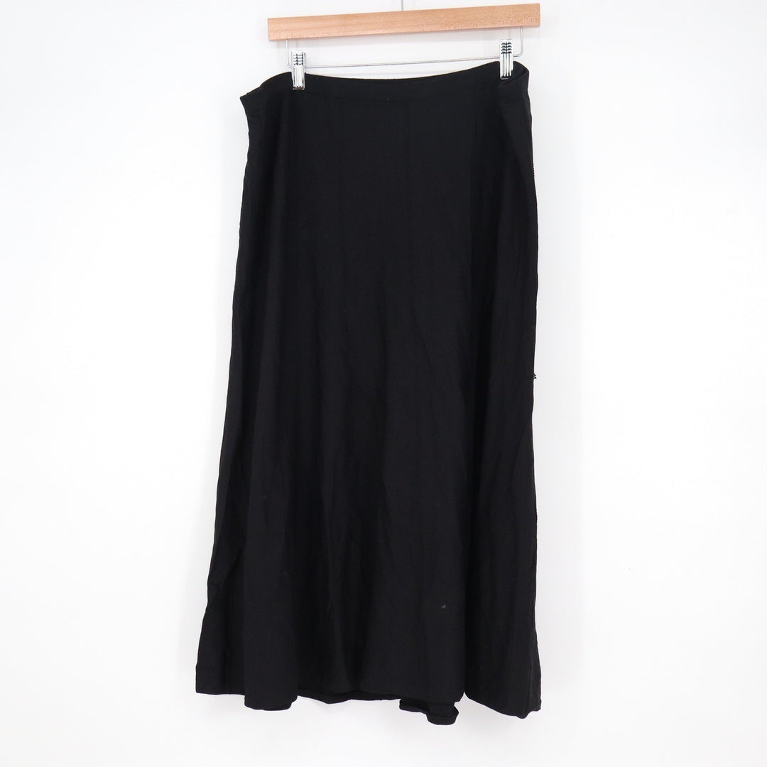 Jones New York Collection Woman Black Midi A-Line Knit Skirt Plus 1X