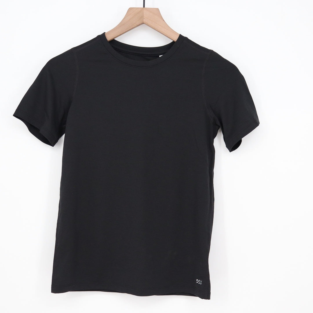 DSG Boys Movement Tee Pure Black Short Sleeve Athletic Shirt Size M 10-12