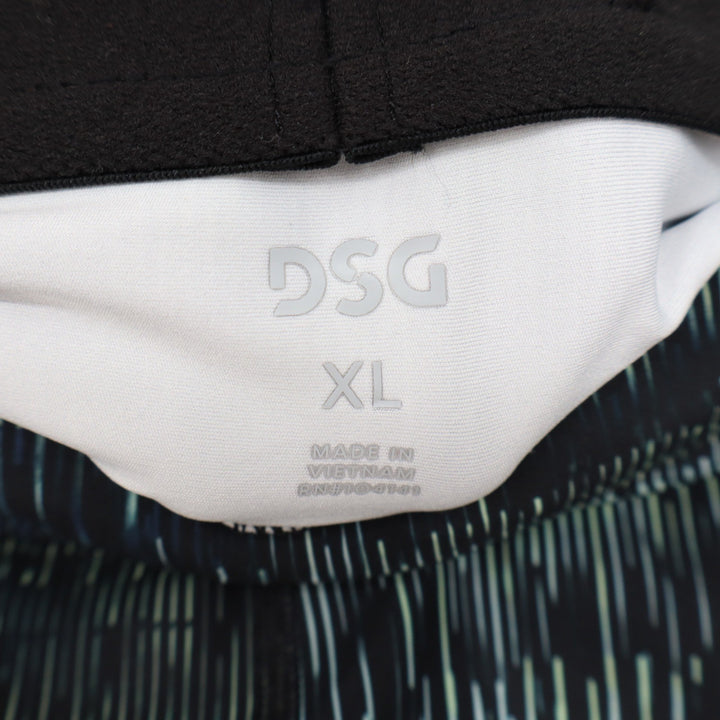 DSG Mens Run Tight XL Digital Stadium Blue Green Reflective Leggings