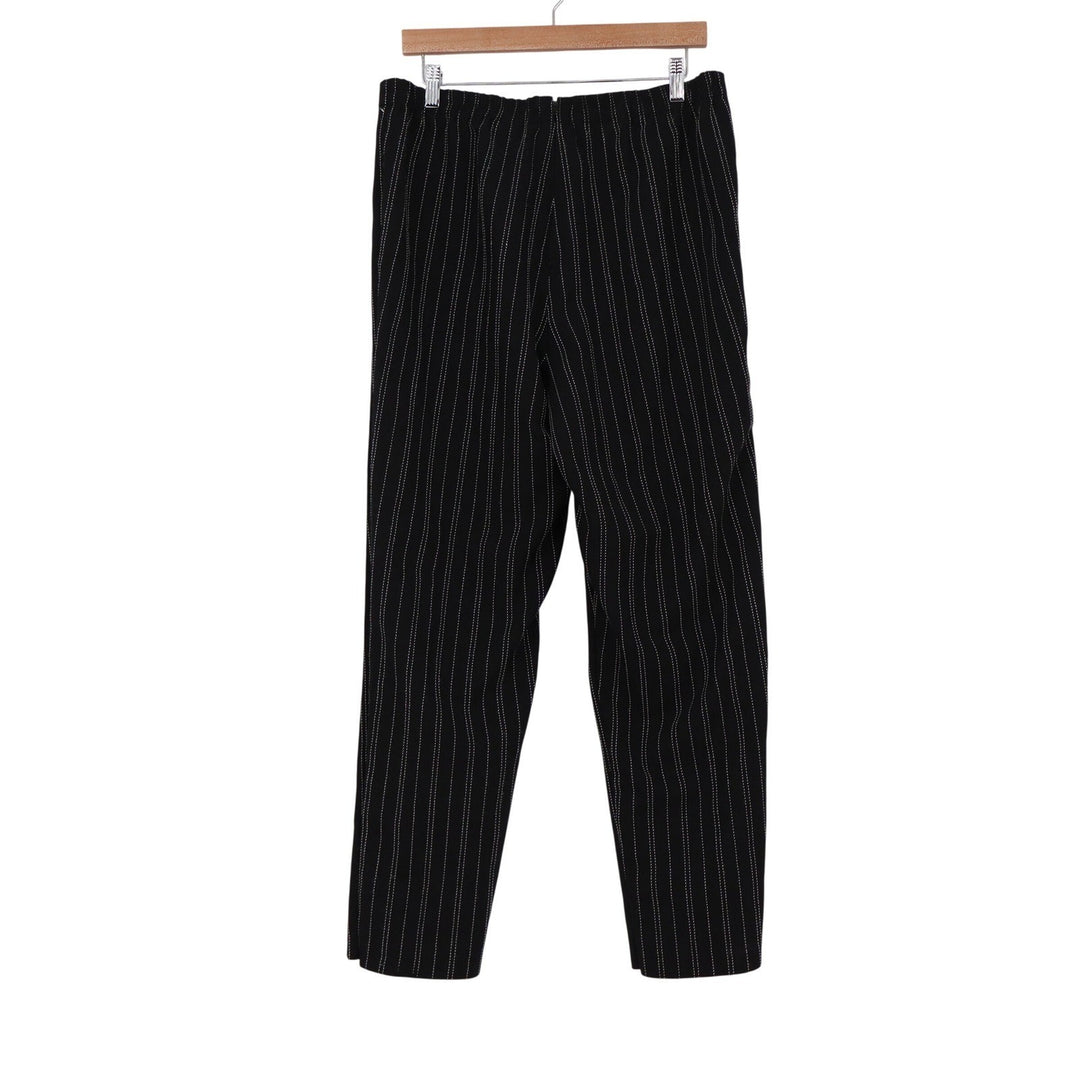 R&K Petite Black Pinstripe Tapered Dress Pants Trousers 16P Style