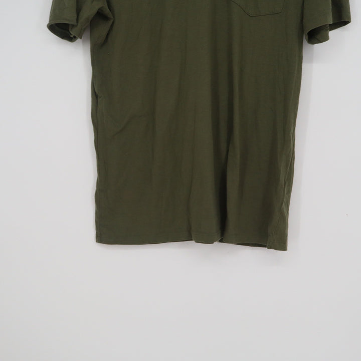 Old Navy Mens Medium Tall Olive Green Soft-Washed Chest Pocket T-Shirt