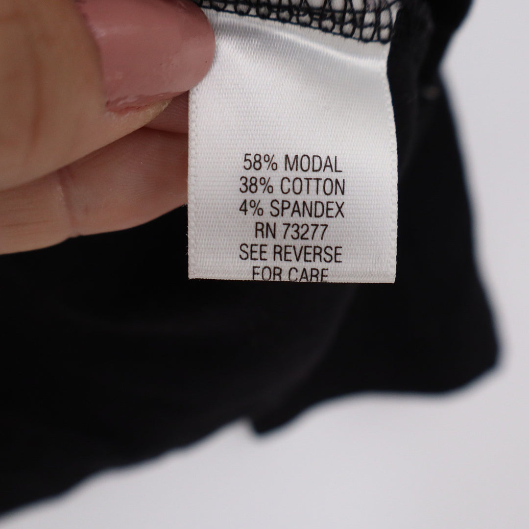 Apt 9 Essential Tee Womens Medium Black Long Sleeve Crewneck Modal Cotton Blend