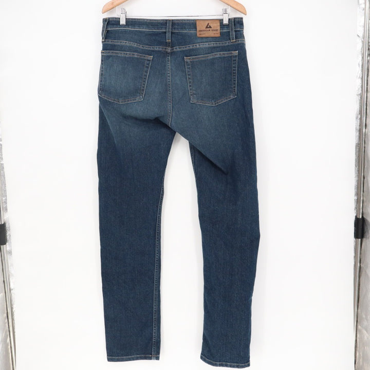 American Giant Skinny Jeans Mens 32x32 Bule Denim Stretch Mid Rise Outdoor Wear