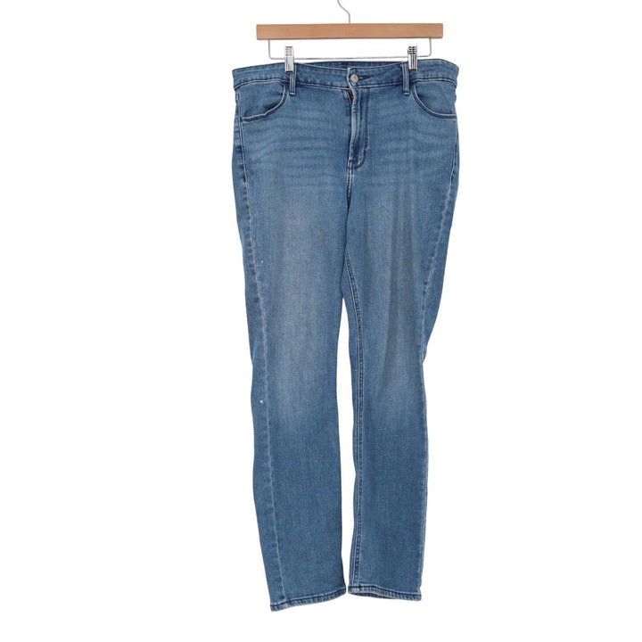 Old Navy Wow Straight High-Rise Jeans Medium Wash Blue Denim Size 14 Stretch