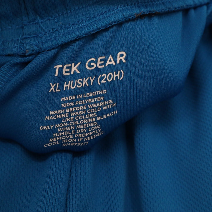 Tek Gear Boys Blue Athletic Shorts XL Husky 20H Mesh Performance Gym