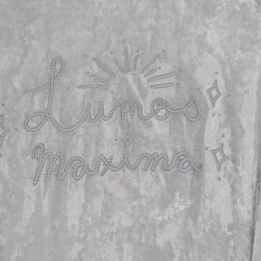 Pottery Barn Teen Harry Potter Lumos Maxima Crushed Velvet Robe Silver One Size
