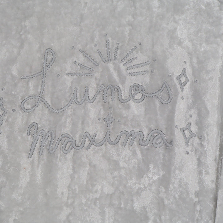 Pottery Barn Teen Harry Potter Lumos Maxima Crushed Velvet Robe Silver One Size