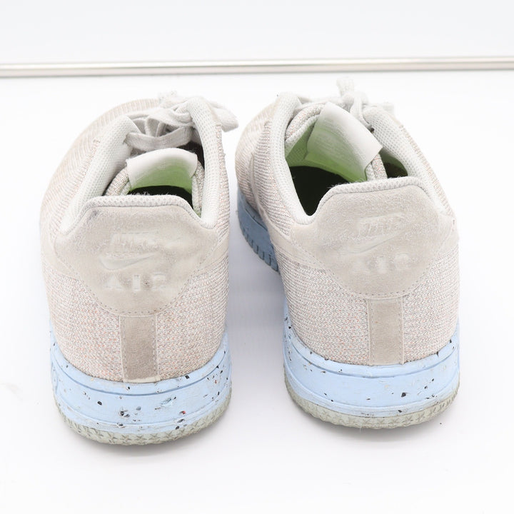 Nike Air Force 1 Crater Flyknit Mens 13 Sail Light Bone Blue Excellent