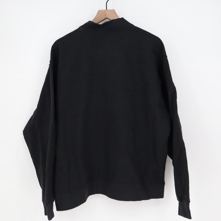 American Giant Black Full Zip Bomber Jacket Mens Size L Made in USA Cotton