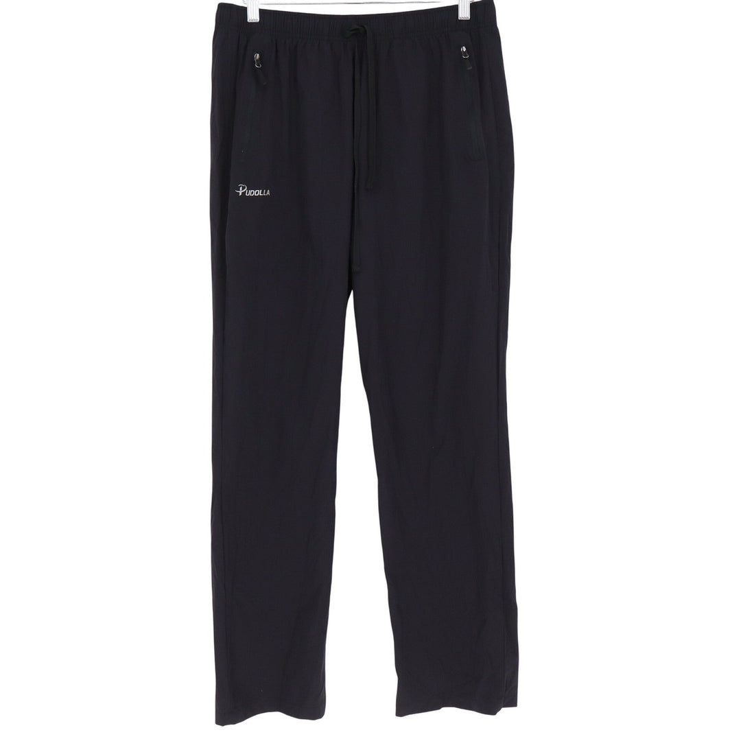 Pudolla Mens Hiking Pants Black Nylon Spandex Stretch Lightweight Size L