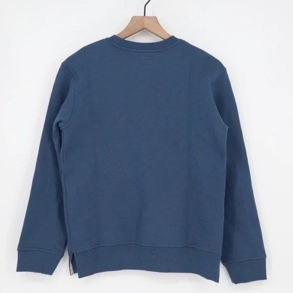 American Giant Midweight Sweatshirt Womens S Blue Cotton Ribbed Fleece Lined