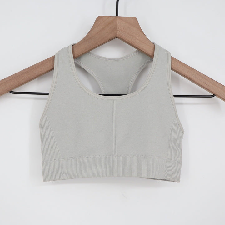 DSG Girls Seamless Core Sports Bra Light Heather Grey XS 6-7 NWT