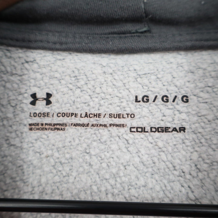 Under Armour Rival Coldgear Hoodie Mens Large Heather Gray Fleece Raglan Sleeve