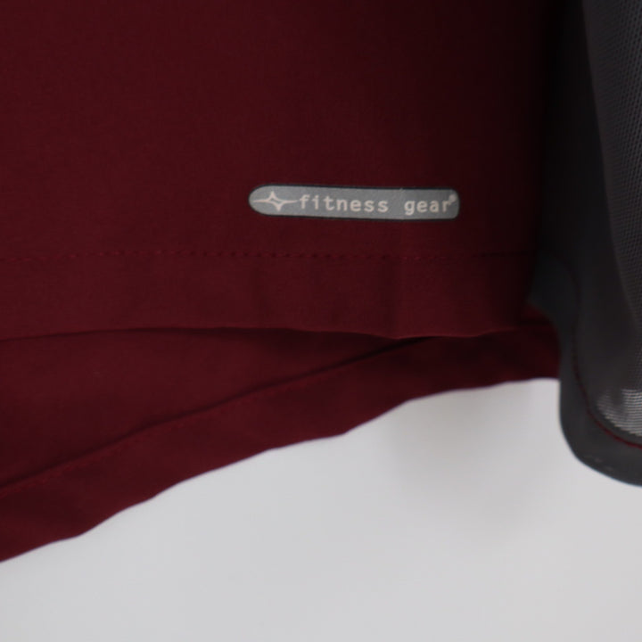 Fitness Gear Athletic Shorts Mens XXL Burgundy Side Stripe Activewear Excellent