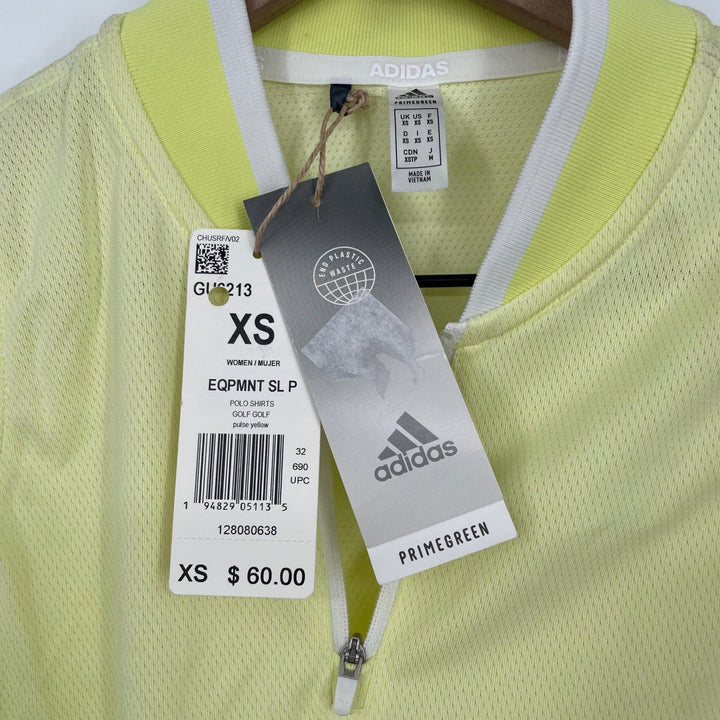 Adidas Primegreen Golf Polo Shirt Sleeveless Yellow Women's XS Pulse Yellow