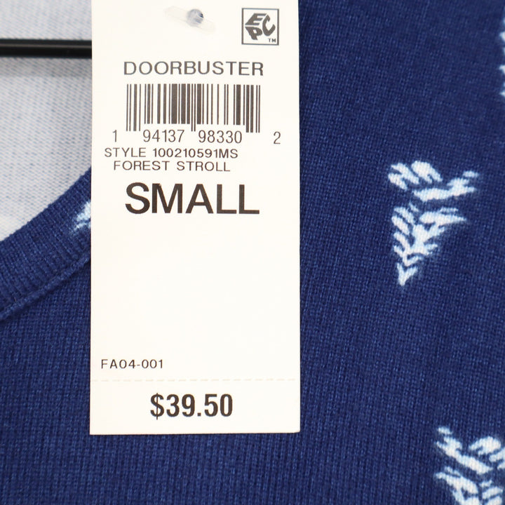 Charter Club Intimates Navy Blue Pine Tree Print Long Sleeve Nightgown Small