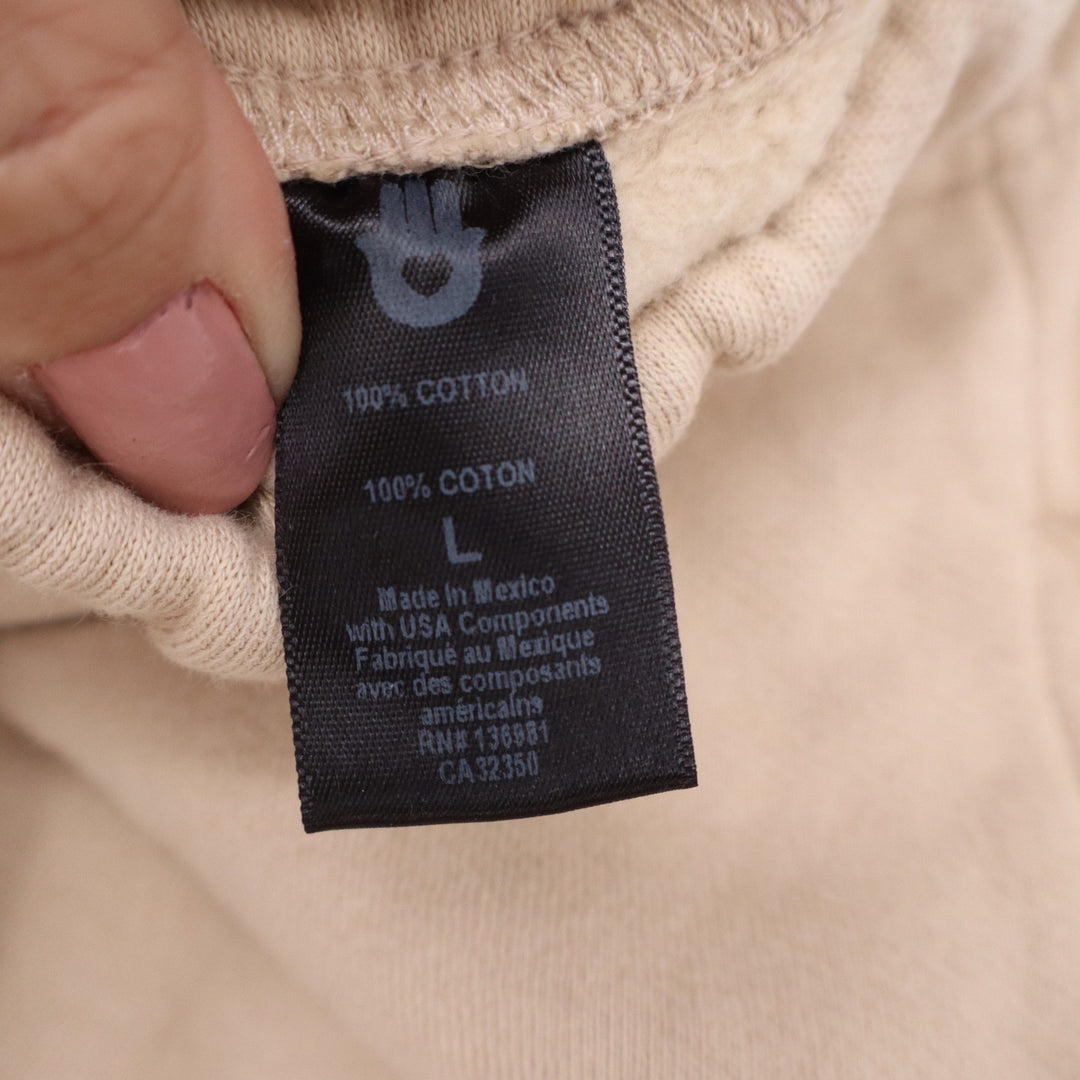 Spiritual Gangster Tan Beige Cotton Fleece Logo Jogger Sweatpants Large