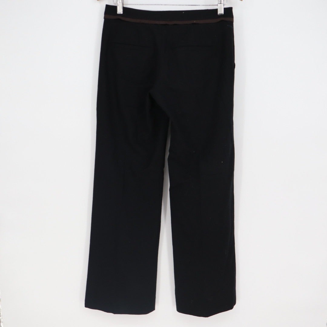 Vince Black Wool Blend Wide Leg Trousers Size 2