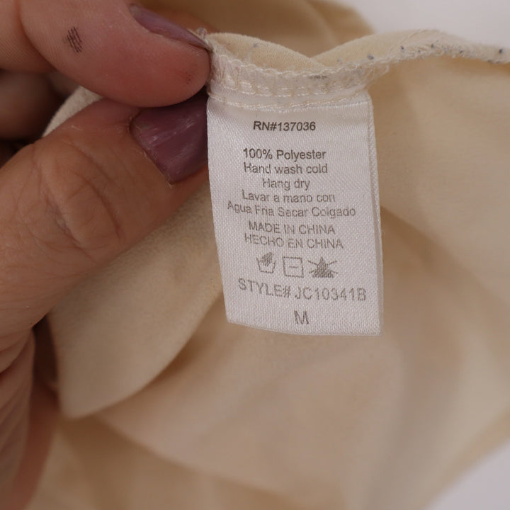 Paper Crane Cream Tiered High Neck Halter Blouse Medium