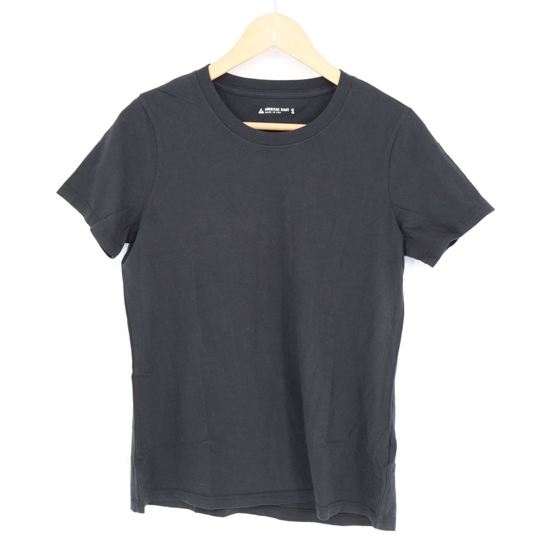 American Giant Classic T-Shirt Women Small Black Crew Neck Short Sleeve Pullover
