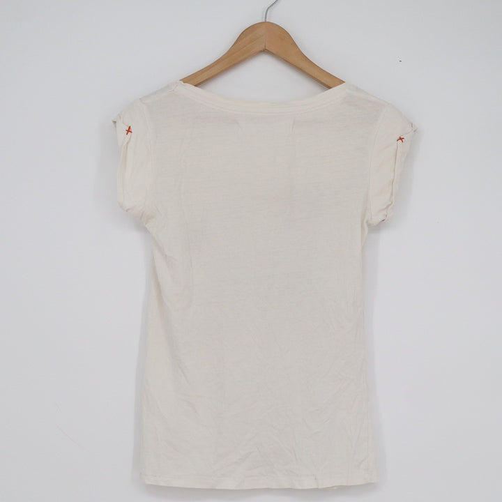Bershka BSK Panda Mohawk First Love Travel Graphic Tee Cream Size L