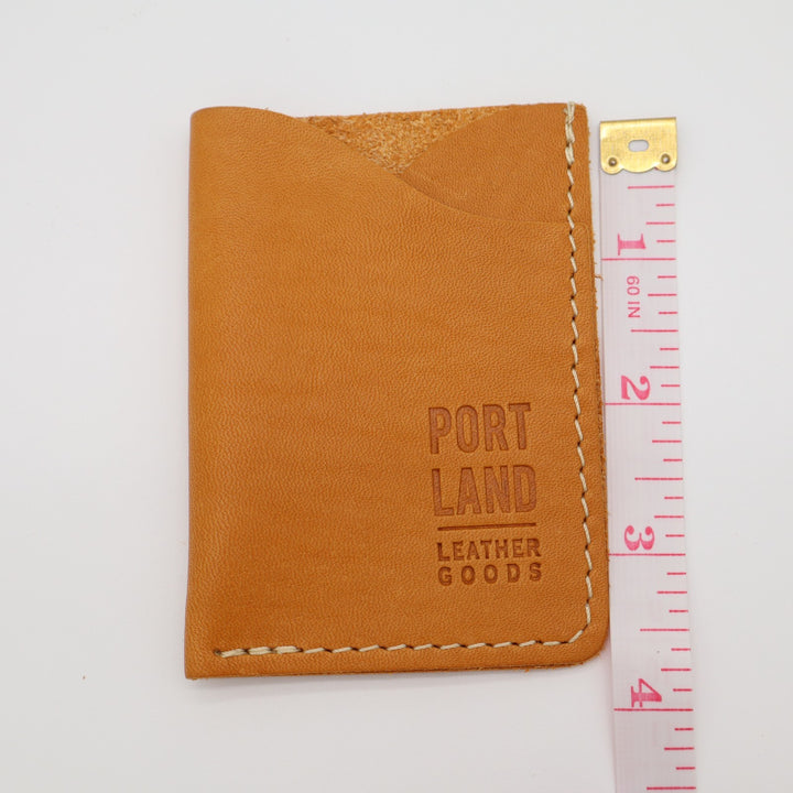 Portland Leather Goods Minimalist Womens Wallet Brown Leather Credit Card Slot