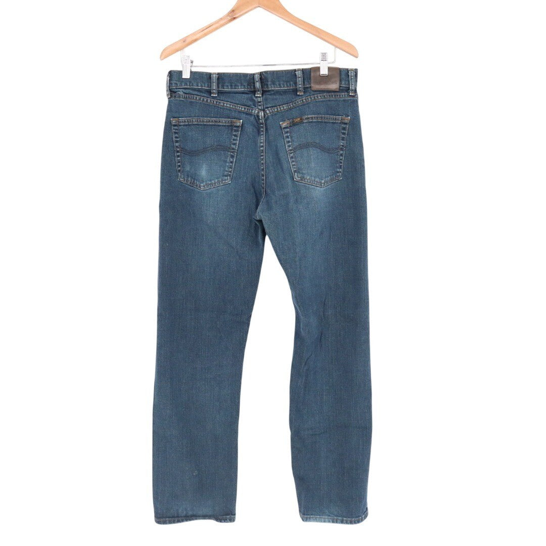 Lee Premium Select Regular Fit Men Jeans 34x32 Blue Cotton Blend